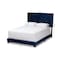 Baxton Studio Candace Luxe and Glamour Navy Velvet Upholstered Full Size Bed 149-8947 - alternate 9